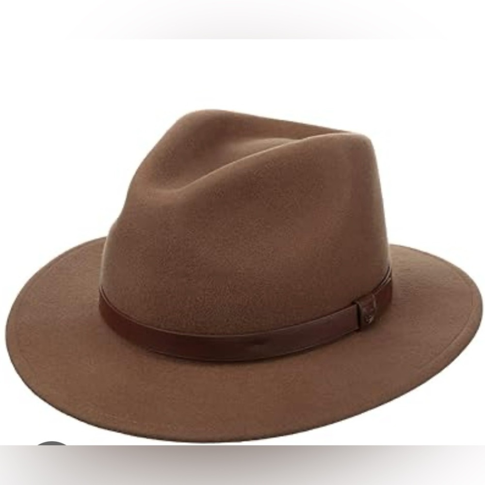 NWT Brixton Messer II Fedora in Rich Brown Bison | Size M | New With Tags
